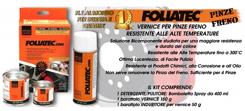 Vernice Pinze Freni bicomponente rosso neon Foli - @foliatecitalia