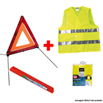 Kit Emergenza TRIANGOLO OMOLOGATO E27 + GIUBBINO GILET CATARIFRANGENTE