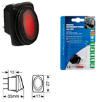 Interruttore Impermeabile 12/24V - Led Rosso