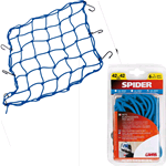 Rete Elastica Spider 42X42 Fermabagagli Antistrappo con ganci - colore BLU