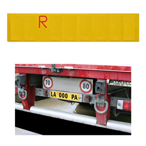 Targa Ripetitrice in Alluminio Catarifrangente per carrelli e rimorchi